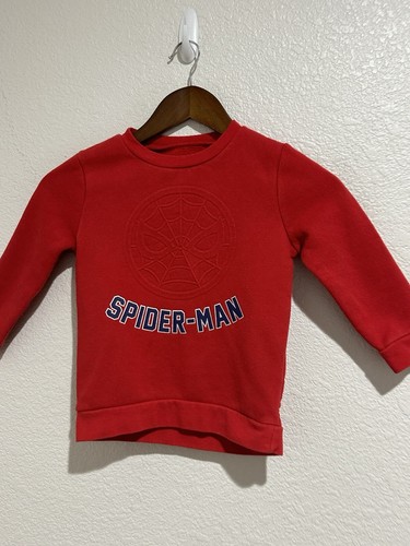 Spider-Man Sweatshirt Youth Size 5T Red Long Sleeve Pullover Casual Boys - Picture 2 of 9