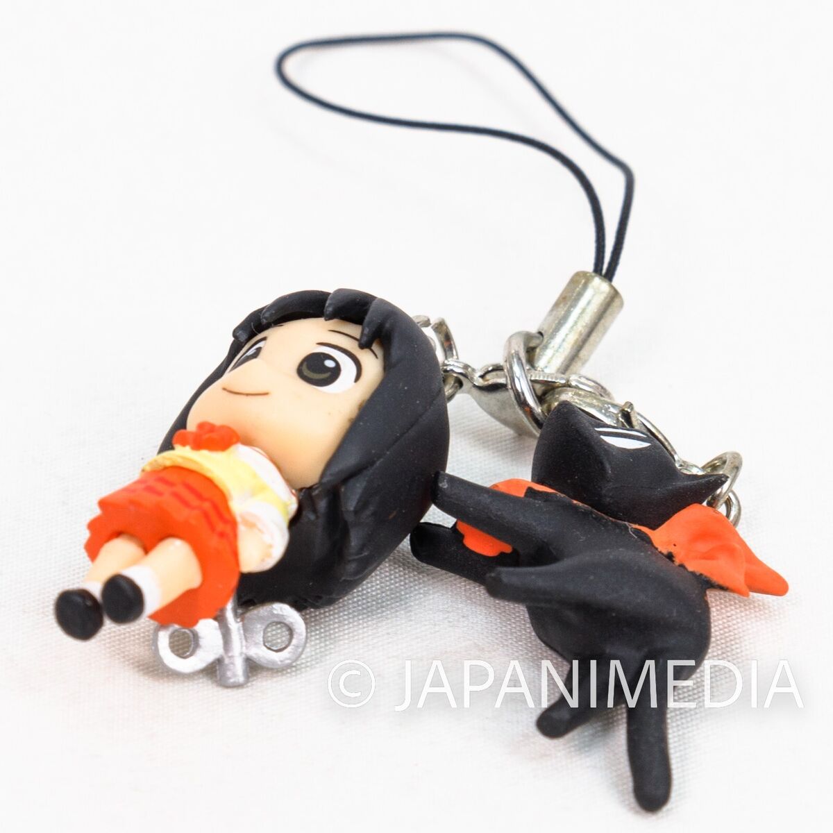 Nichijou Nano Shinonome Sakamoto Black Cat Figure Strap JAPAN