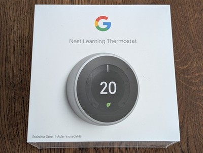 New Google Nest Learning Thermostat 3rd Generation T3007EF - Factory Sealed Box