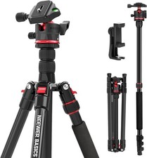 NEEWER Basics 72" / 182 Cm Travel Tripod Monopod for Camera, Compact Lightweight