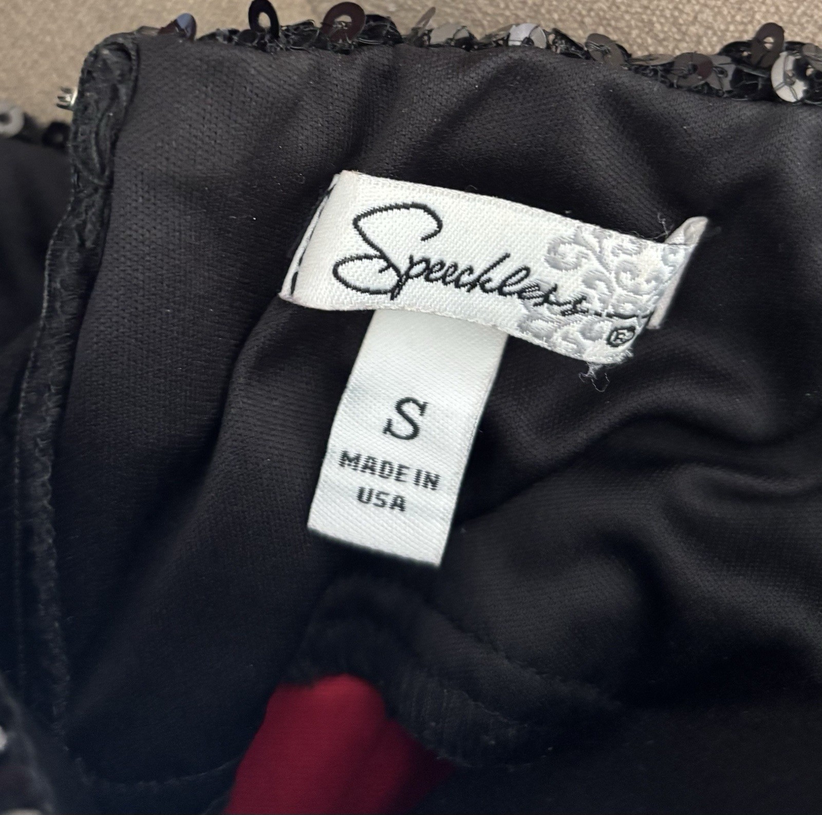 Speechless Strapless Sequin Zebra Print Dress Bla… - image 3