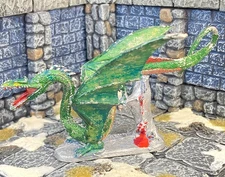 Vintage GREEN DRAGON metal figure AD&D Ral Partha 1995 Pathfinder OOP AB25