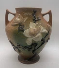 Vintage Roseville Vase Urn 92-8 Magnolia Double Handled 1940s