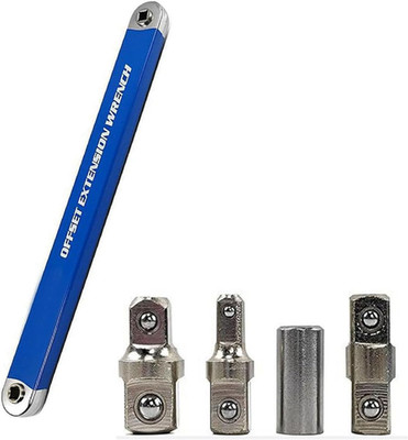 Universal Offset Extension Wrench Set w/ 1/2 , 3/8  & 1/4  Square Drive Adapters