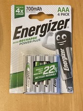4 ENERGIZER RECHARGEABLE BATTERIES AAA 700mAh NEW 1.63 per battery
