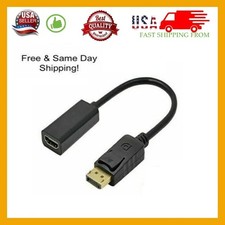 DP Display Port Male to HDMI Female Cable Converter Adapter for PC HP/DELL Black