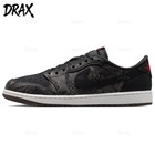 Jordan Air Jordan 1 OG LS Laser Low Retro Basketball Shoes Black Red IV6750-001