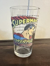 Superman Justice League DC Comics Drinking Glass ICUP USA Powerful Pick-Up Lines