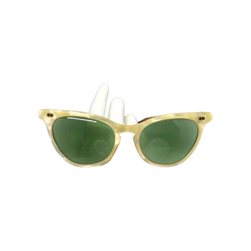 Vintage Mother of Pearl prescription Sunglasses Green Lenses  - Image 4 of 4