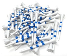 3 Golf Tees Plastic White/Blue Stripes - 100 Plastic Golf Tees in Bulk ...