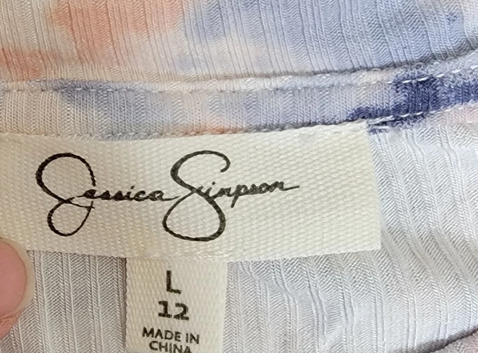 Jessica Simpson Girls Size L Tie Dye Cap Sleeve Short Dress - Image 2 of 4