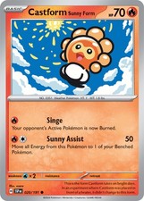 Castform Sunny Form - 020/191 - Common - Lightly Played - Scarlet & Violet - Sur