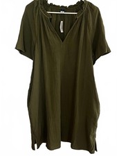 Old Navy Olive Green Short Sleeve Dress
