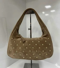 Elegant Italian Leather Crossbody Bag Made In Italy Tan Color Excellent Quality