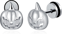 Ohrringe Edelstahl KüRbis Halloween Gespenst Geist Ohrclips Ohrschmuck Ohrstecke