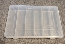 Plano Clear Tackle Bait Storage Craft Box 3600 Series 6 Divided Compartments
