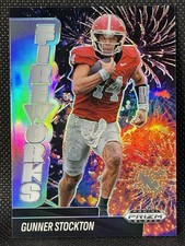 Gunner Stockton Silver Prizm 2025 Panini Prizm Black Fireworks #5 Georgia