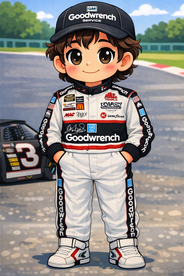 Tuta Go Kart Bambini Dale Earnhardt 1993 Tuta Corsa Goodwrench SUBLIMAZIONE DIGITALE