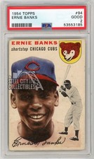 Ernie Banks 1954 Topps Baseball Rookie Card #94 PSA 2