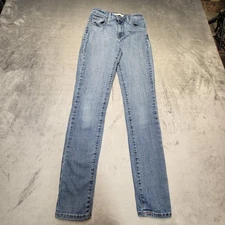 Levis 721 High Rise Skinny Jeans Womens 25 Blue Denim Stretch Slim Fit Pants