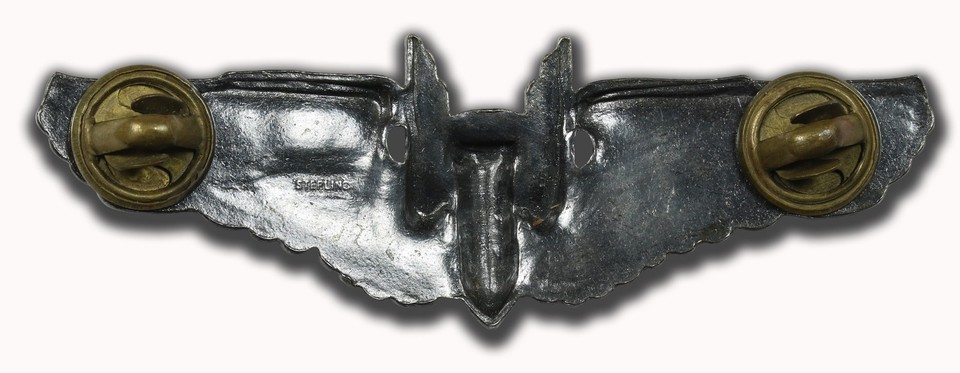 WWII US Army Air Forces Sterling Bombardier Wings Pin Badge – Original ...