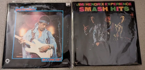 JIMI HENDRIX 2 LP LOT: JIMI HENDRIX EXPERIENCE SMASH HITS & IN CONCERT ~ VG/VG