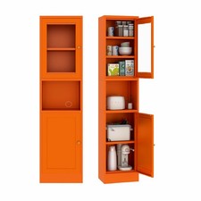 69''H Metal Kitchen Pantry Cabinet with Doors and Adjustable Shelves
