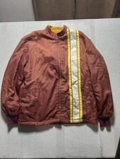 VINTAGE 70s 80s Great Lakes Lined RACING Stripe JACKET Car Stripe Rare S/m