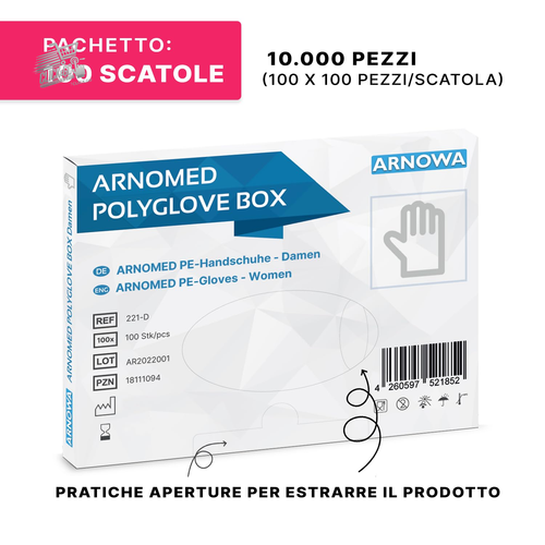 Guanti Monouso in PE Da Donna, 10.000 Pezzi Guanti Usa E Getta per Box, Guanti P - Foto 2 di 12