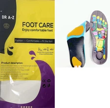 Dr. A-Z  Plantar Fasciitis Shoe Inserts For Heel Support Insole ACUPRESSURE LX