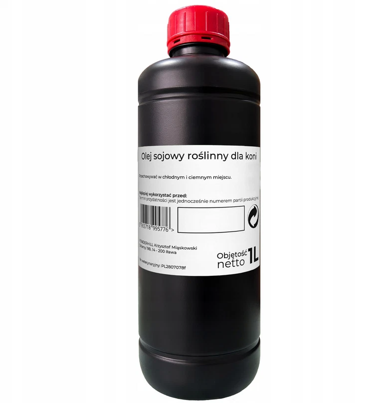 HUILE DE SOJA POUR CHEVAUX 1L NATURELLE NON RAFFINÉE Horselen - Photo 3/4