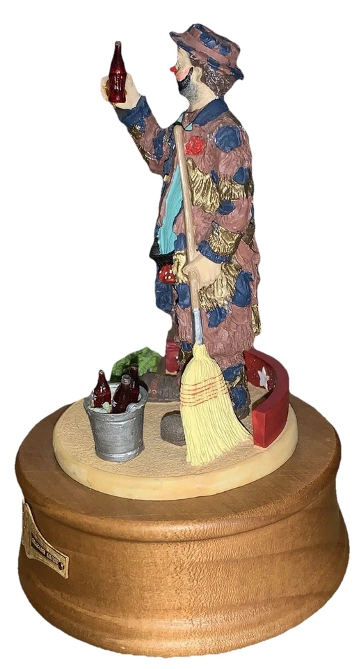 1995 Emmett Kelly Coca-Cola Musical Figurine "Pause For A Coke" - Works! - Image 2 of 4