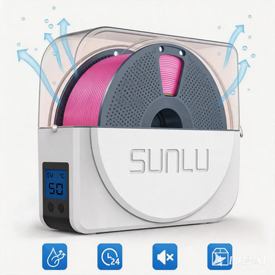 SUNLU Dry Box S1 Plus für 3D Drucker Filament,Mit Ventilator,Filament Holder
