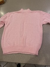 Vintage 90s Partners Mervyns Women s Pink Long Sleeve Acrylic Sweater L Soft