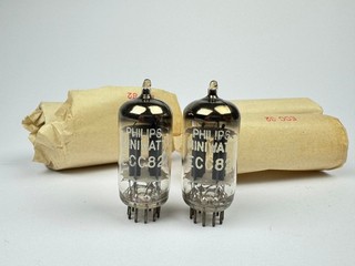 2x Philips ECC82 tubo rarità long plates D Getter same code amplificatore valvolare