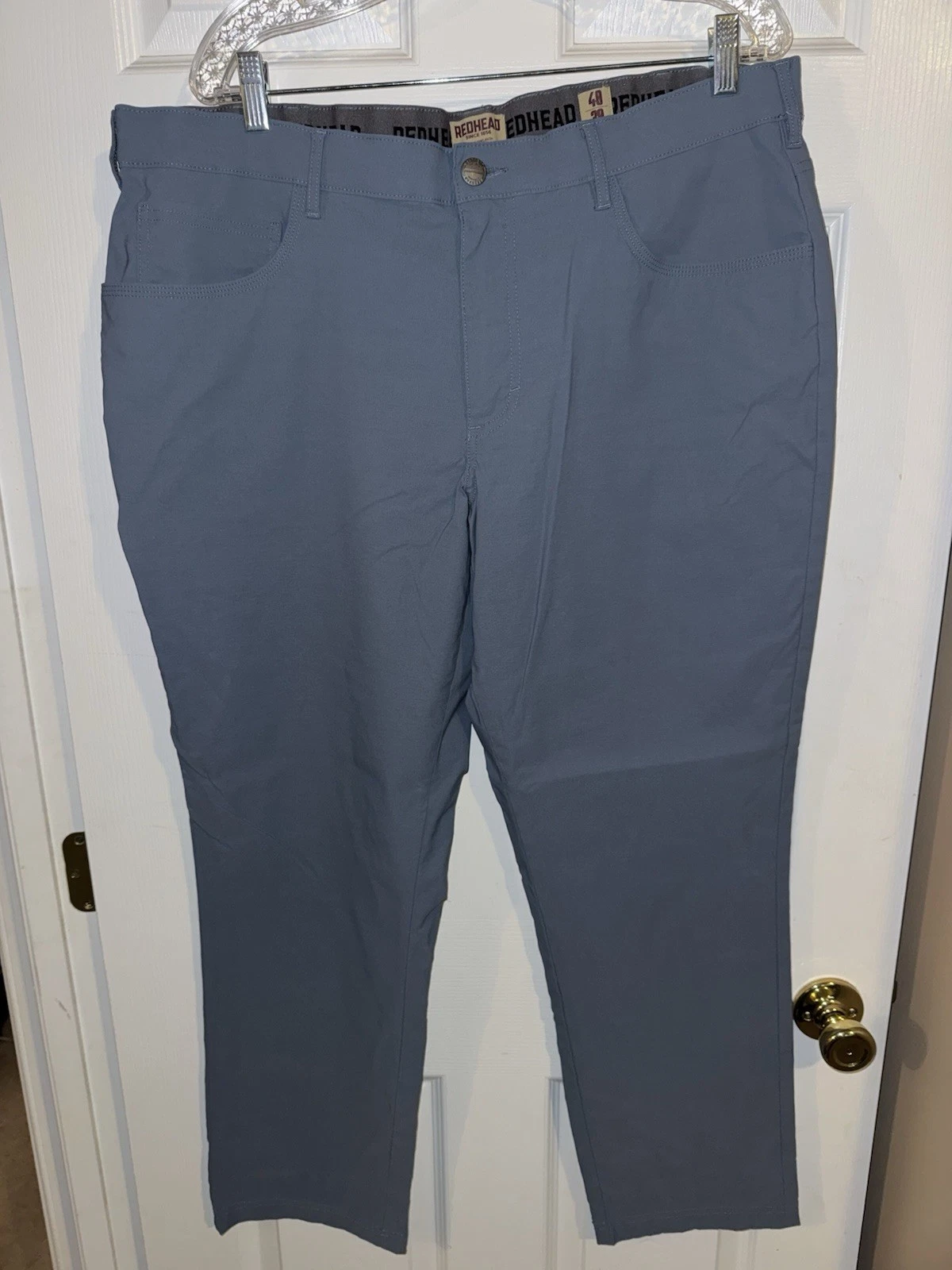 RedHead Men's Light Blue Straight Leg Softshell Pants 40x30