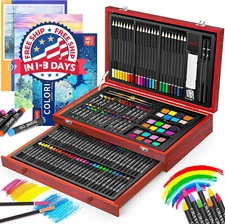 Kit De Arte Para Dibujo Y Pintura Utiles De Arte Ninos Niños Y Adolescentes Set.