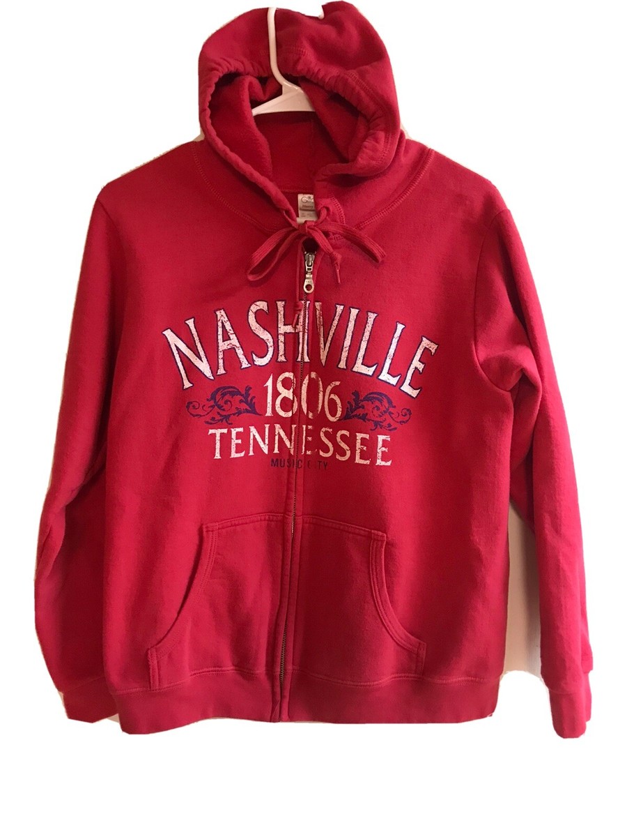 Nashville Tennessee Gilden heavy full zip Hoodie Women's Medium