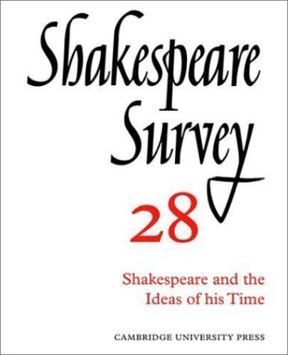 Shakespeare Survey Muir Paperback Cambridge University Press Volume 28