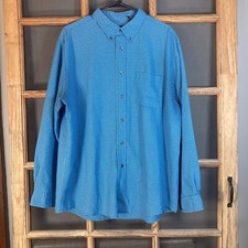 Cezani Mens Blue White Plaid Shirt Size XL, R...