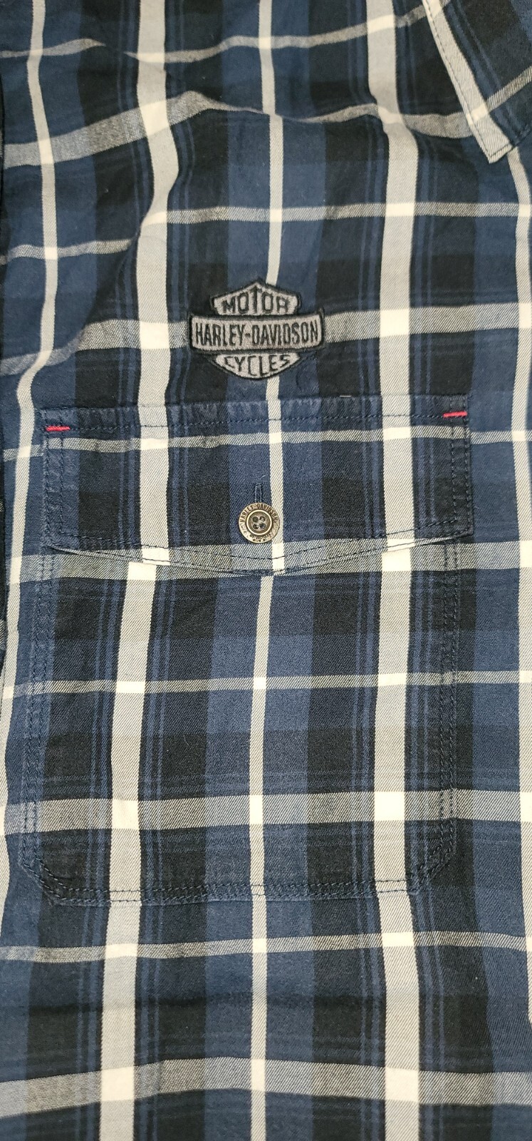 Harley Davidson Multi Patch SS Button Up Shirt- P… - image 4