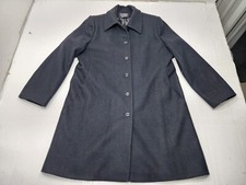 Classics By S. Rothschild Womens 100% Wool Button Up Coat Jacket Black Size 14