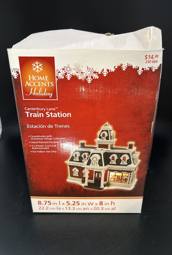 Home Holiday Accents “Train Station" Lighted Station Window Scene (see Desc) - Picture 11 of 12