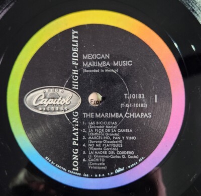 The Marimba Chiapas (VG) LP Capitol Records T10183 “Mexican
