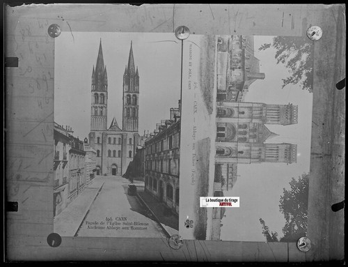 Plaque verre photo ancienne négatif noir et blanc 13x18 cm Remiremont