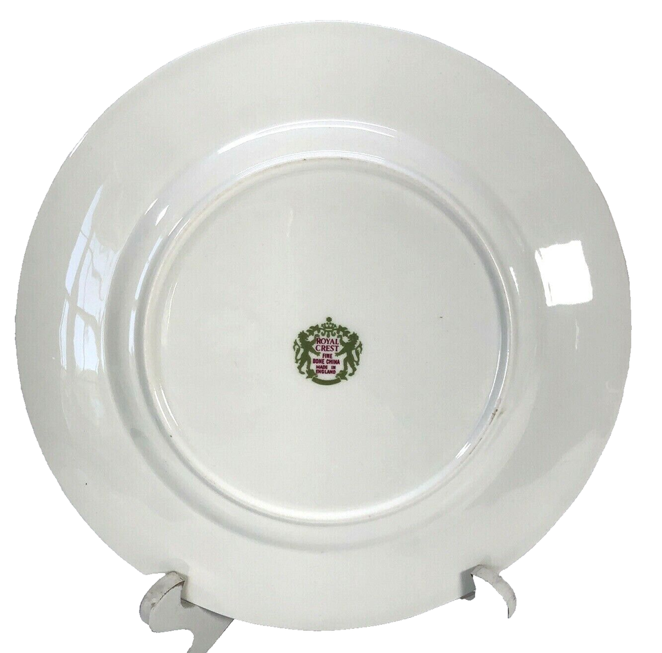 Vintage Royal Crest Salad Plate Yellow Roses Bone China England 8