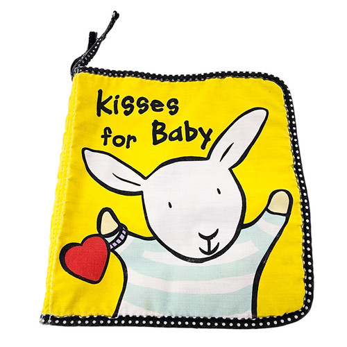 Vintage Kisses for Baby Cloth Book Grosset & Dunlap 2001 Fabric Baby Book FLAW