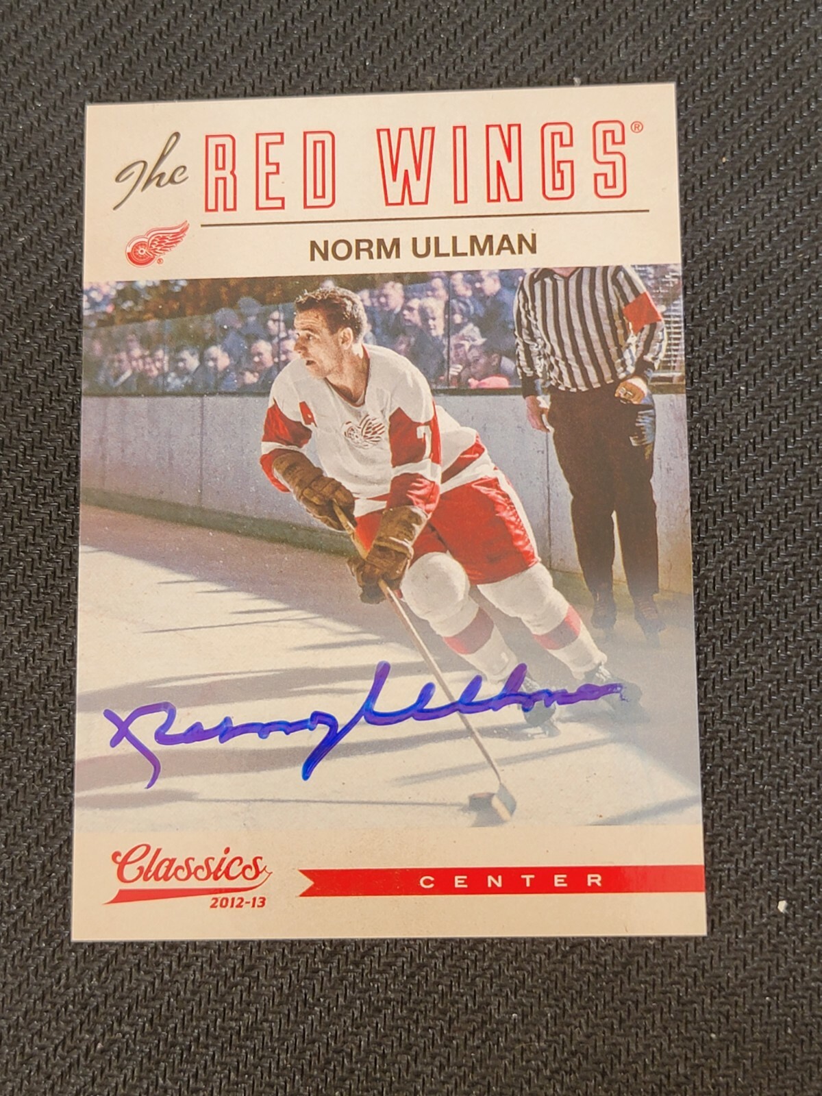 201415 PANINI CLASSICS SIGNATURES NORM ULLMAN AUTO AUTOGRAPH 192 RED