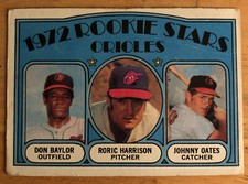 1972 Topps Orioles Rookie Stars Don Baylor Roric Harrison Johnny Oates #474 Poor