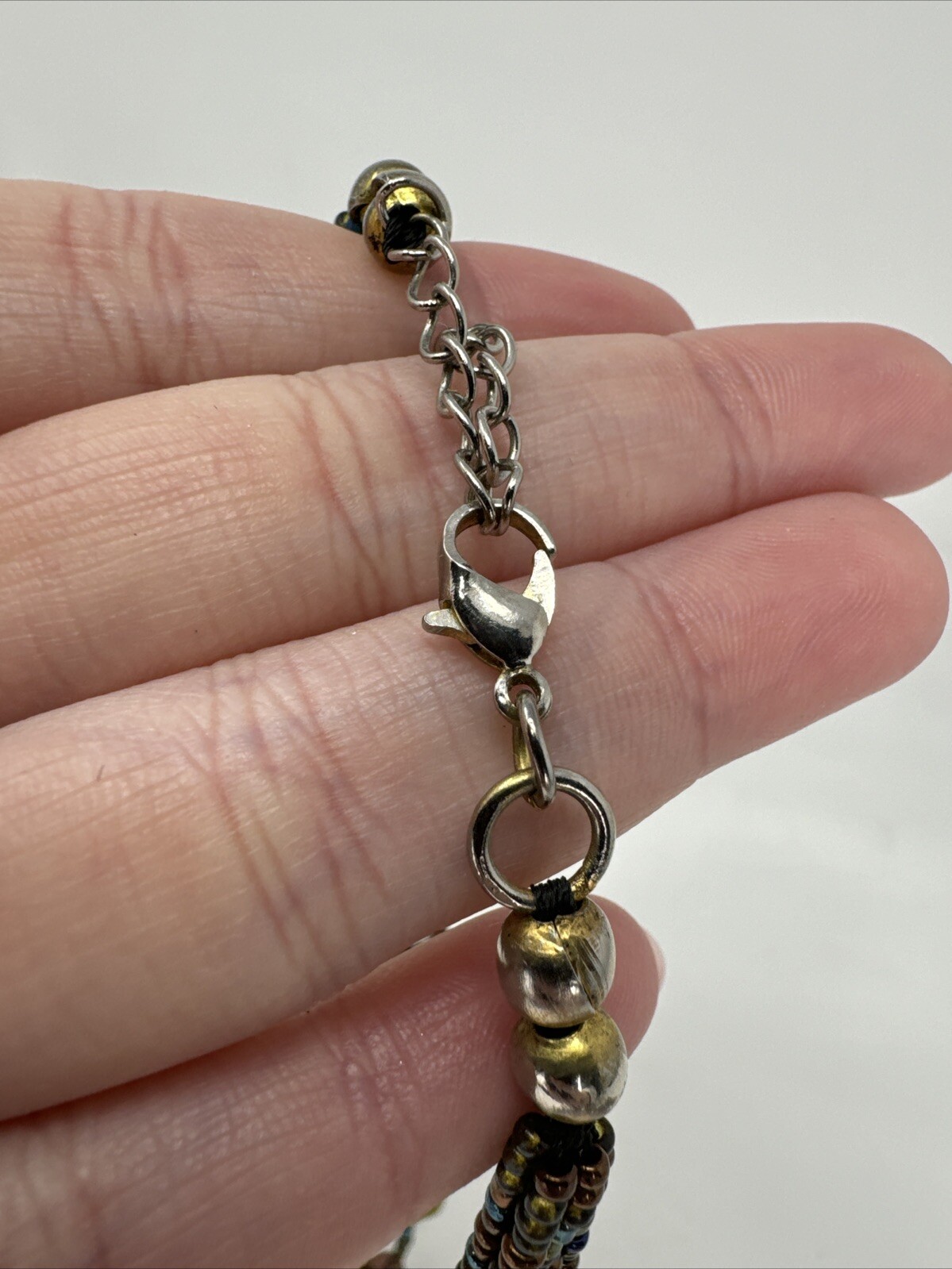 Multicolor Beaded Multistrand Statement Necklace - image 5